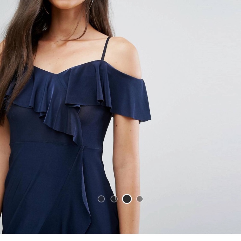 ASOS | Cold Shoulder Ruffle Dress - Picture 3 of 4